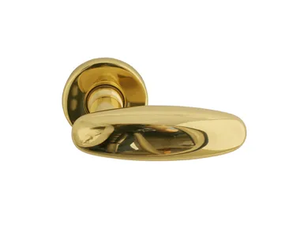 ITALIAN DESIGN - STORY - Brass door handle on rose _ Fama International